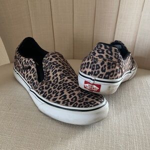 Vans Leopard Print Slip-On Sneakers